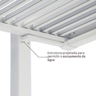 Pergolado Alumínio Quadrado Bioclimático Persea Branco 246x332x372cm Naterial