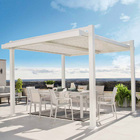 Pergolado Alumínio Quadrado Bioclimático Persea Branco 246x332x372cm Naterial