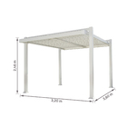 Pergolado Alumínio Quadrado Bioclimático Persea Branco 246x332x372cm Naterial
