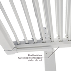 Pergolado Alumínio Quadrado Bioclimático Persea Branco 246x332x372cm Naterial