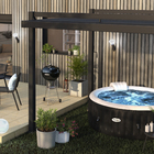 Pergolado Alumínio Retangular Bioclimático Persea Cinza Escuro 246x332x372cm Naterial