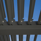 Pergolado Alumínio Retangular Bioclimático Persea Cinza Escuro 246x332x372cm Naterial