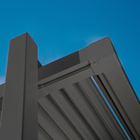 Pergolado Alumínio Retangular Bioclimático Persea Cinza Escuro 246x332x372cm Naterial