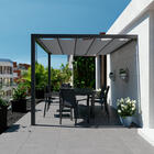 Pergolado Alumínio e Poliéster Retangular Manea Cinza 220x350x260cm Naterial