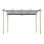Pergolado Alumínio e Poliéster Retangular Omega Bege 258x400x282cm Naterial