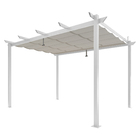 Pergolado Alumínio e Poliéster Retangular Omega Branco 258x400x282cm Naterial
