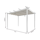 Pergolado Alumínio e Poliéster Retangular Omega Branco 258x400x282cm Naterial