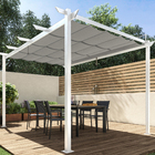 Pergolado Alumínio e Poliéster Retangular Omega Branco 258x400x282cm Naterial