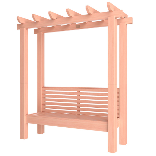 Pergolado Com Banco Madeira Eucalipto 2,00m X 2,20m X 1,00m