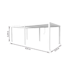 Pergolado de Alumínio 229x614x313cm Branco Clima Naterial