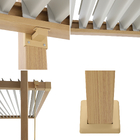 Pergolado Bioclimático Alumínio 247x320x358,5cm Efeito Amadeirado Clima Odyssea Naterial