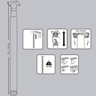 Perna Regulável para Mesa Aço 70 até 110cm até 70kg Prata