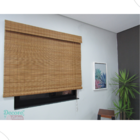 Persiana Bambu Rolo 140larg X 140alt Com Bandô Café