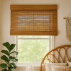 Persiana Bambu Rolo 160larg X 140alt Com Bandô Natural