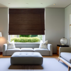 Persiana Bambu Romana Tabaco 120 (l) X 220 (a) Cm Cortina Mad