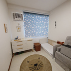 Persiana Blackout Nuvem Azul Com Bandô 1,50m X 1,40m Bebe Inf