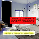 Persiana Blackout Preta 2,40 Larg X  2,40 Alt - Rolô Bk Preta