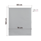 Persiana Blackout Rolô Poliéster Cinza Sooth 1,6x0,8m Inspire