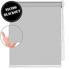 Persiana Cortina Blackout Rolo 160x250 Cinza Vinílico