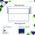 Persiana Cortina Double Vision Zebra Cor Branco - 2,00m X 1,5