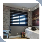 Persiana Cortina Double Vision Zebra Cor Preto - 2,00m X 1,50