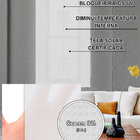 Persiana Cortina Rolo 140x160 Tela Solar Screen 3% Branco Off