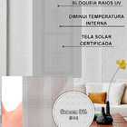 Persiana Cortina Rolo 180x160 Tela Solar Screen 3% Cinza