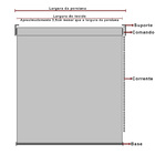 Persiana Cortina Rolo 180x250 Tela Solar Screen 5% Branco Off