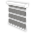 Persiana Cortina Rolo Double Vision 140x160 Cinza