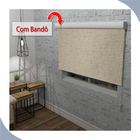 Persiana Cortina Rolo Tecido Blackout Bege Dig Bandô 2,00m X