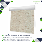 Persiana Cortina Rolo Tecido Blackout Bege Text Bandô 1,40m X