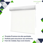 Persiana Cortina Rolo Tecido Blackout Branco Bandô 1,40m X 1,