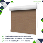 Persiana Cortina Rolo Tecido Blackout Castor Marrom Bandô 1,4