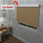 Persiana Cortina Rolo Tecido Blackout Castor Marrom Bandô 1,4