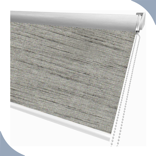 Persiana Cortina Rolo Tecido Blackout Mescla Grafite Cinza 1,