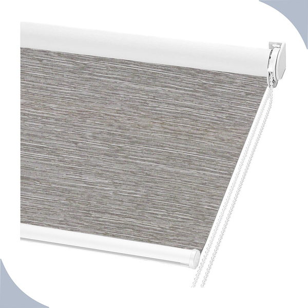 Persiana Cortina Rolo Tecido Blackout Napoles Cinza 1,40m X 1