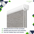 Persiana Cortina Rolo Tecido Blackout Napoles Cinza 1,40m X 1