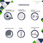 Persiana Cortina Rolo Tecido Blackout Napoles Cinza 1,40m X 1