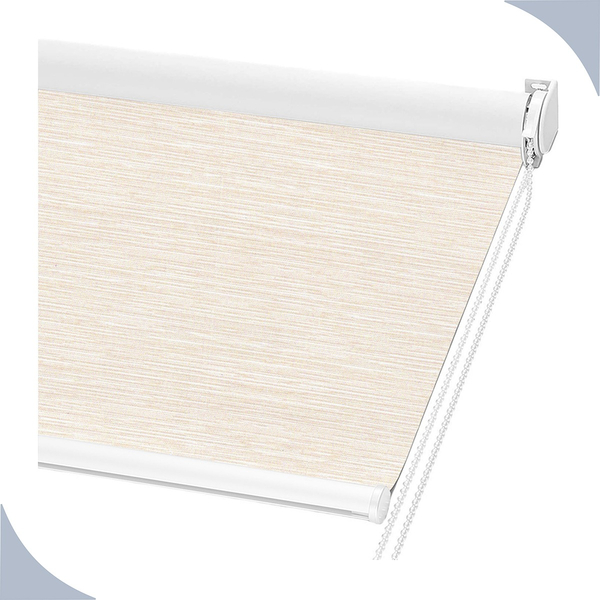 Persiana Cortina Rolo Tecido Blackout Napoles Creme 1,40m X 1