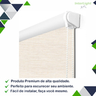 Persiana Cortina Rolo Tecido Blackout Napoles Creme 1,40m X 1