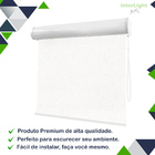 Persiana Cortina Rolo Tecido Lugano Branco Bandô 1,70m X 1,40