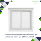 Persiana Cortina Rolo Tecido Lugano Branco Bandô 2,00m X 1,50