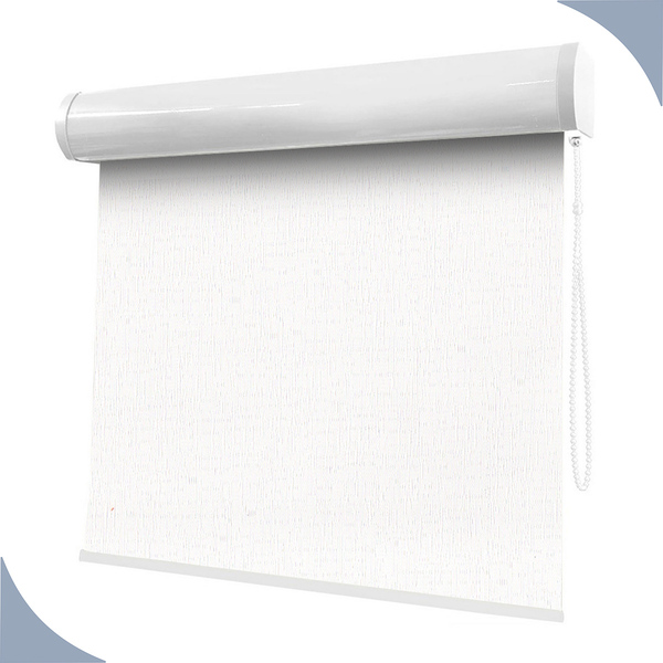 Persiana Cortina Rolo Tecido Lugano Branco Bandô 2,00m X 1,50