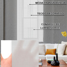 Persiana Cortina Rolo Translúcida 160x160 Branco