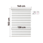 Persiana de Rolo Dia e Noite Dupla Granito 160X140cm Inspire