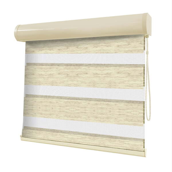 Persiana Double Vision Bege Linho - 1,50m Larg X 1,60m Alt -