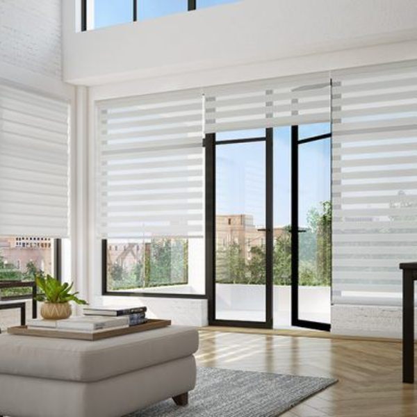 Persiana Double Vision Branca C/ Bandô L 1,00 X 1,40 A Crisdan