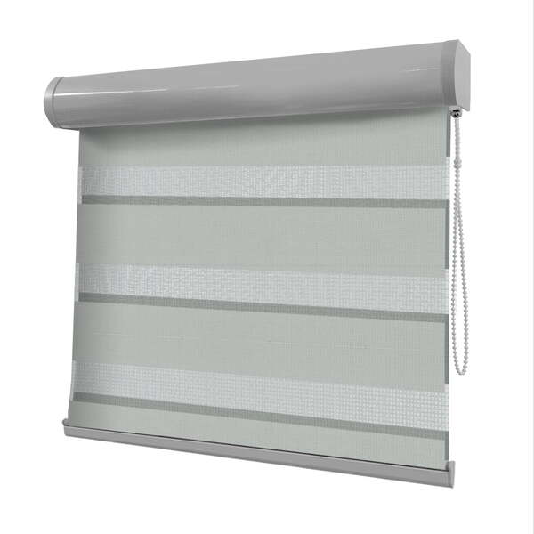 Persiana Double Vision Cinza - 1,20m Larg X 1,20m Alt - Tecid
