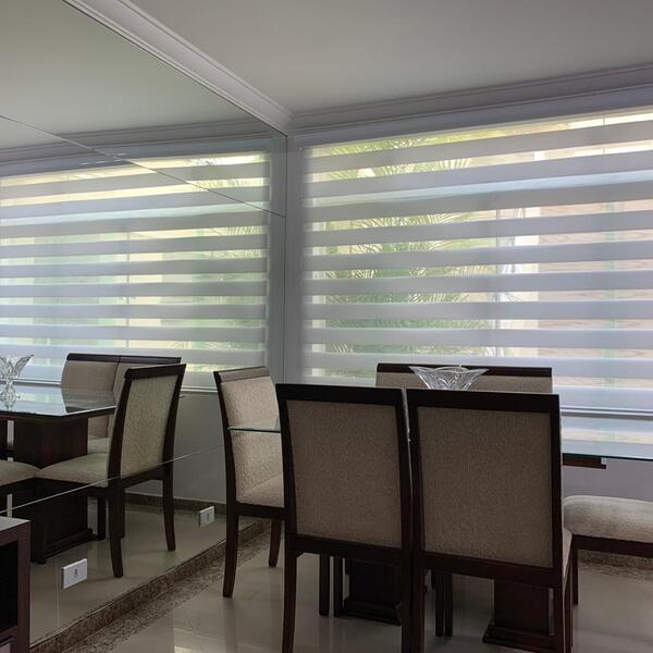 Persiana Double Vision Luxo 1,40 L X 1,40 A Branco