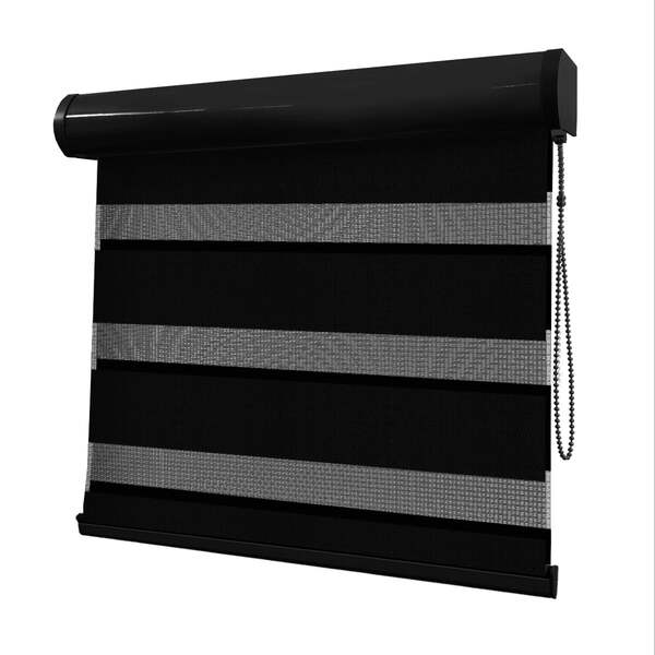 Persiana Double Vision Preta - 2,20m Larg X 1,70m Alt - Tecid